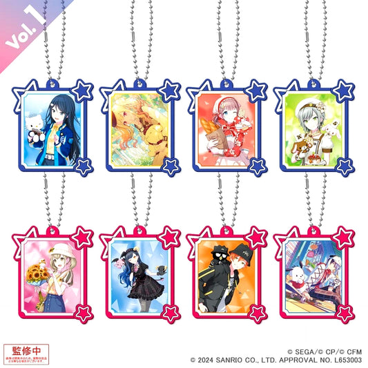 Set of 8 Project SEKAI Colorful Stage! feat. Hatsune Miku x Sanrio Characters Capsule Rubber Keychain Collection Vol.1 [USED]