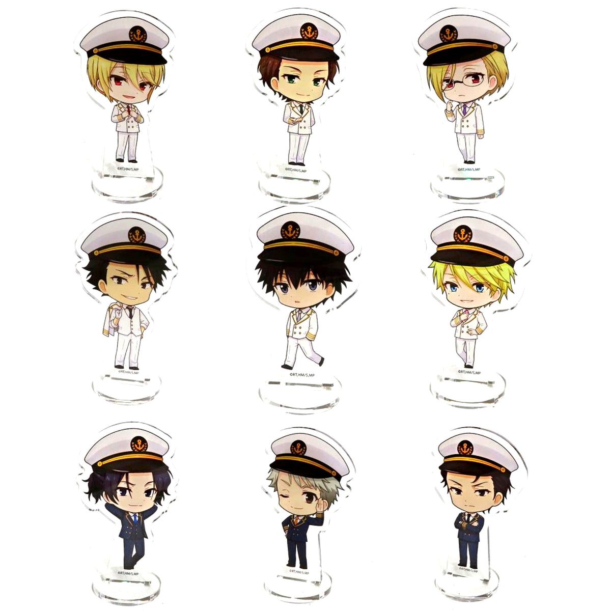 Set of 9 07. Marine Ver. Mini Character Illustration Moriarty the Patriot Acrylic Petit Stand [USED]