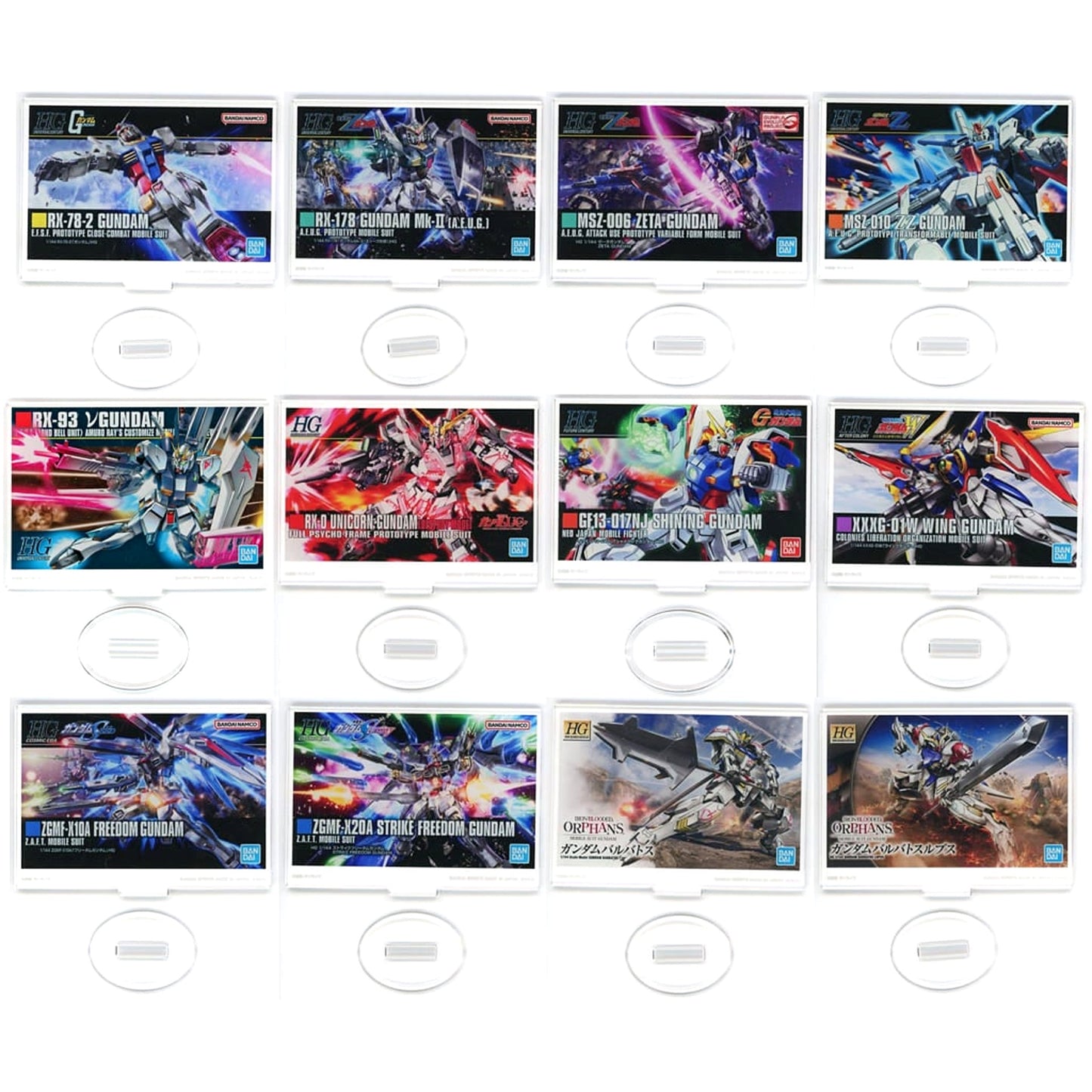 Mobile Suit Gundam Wing Gundam & Others All 12 Types Set Ichiban Kuji Gunpla 2024 Acrylic Stand Prize I Acrylic Stands [USED]