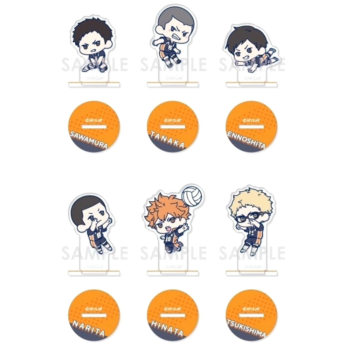 Daichi Sawamura & Others Haikyu!! All 6 Types Set Wachatto! Acrylic Stand Collection Karasuno BOX.A [USED]