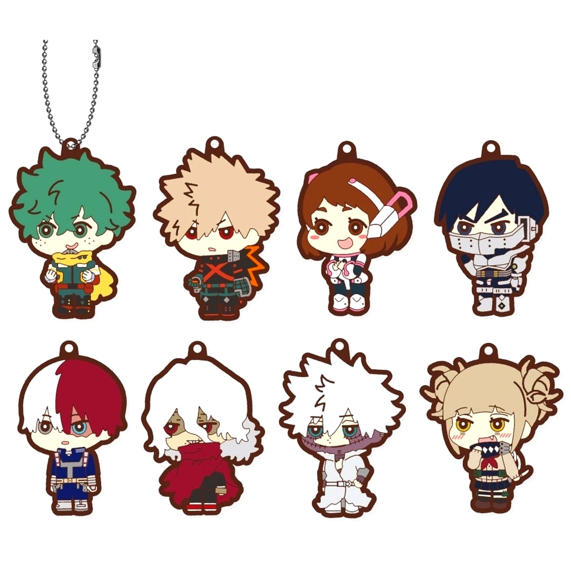 Set of 8 My Hero Academia Mofumofu Rubber Mascot [USED]