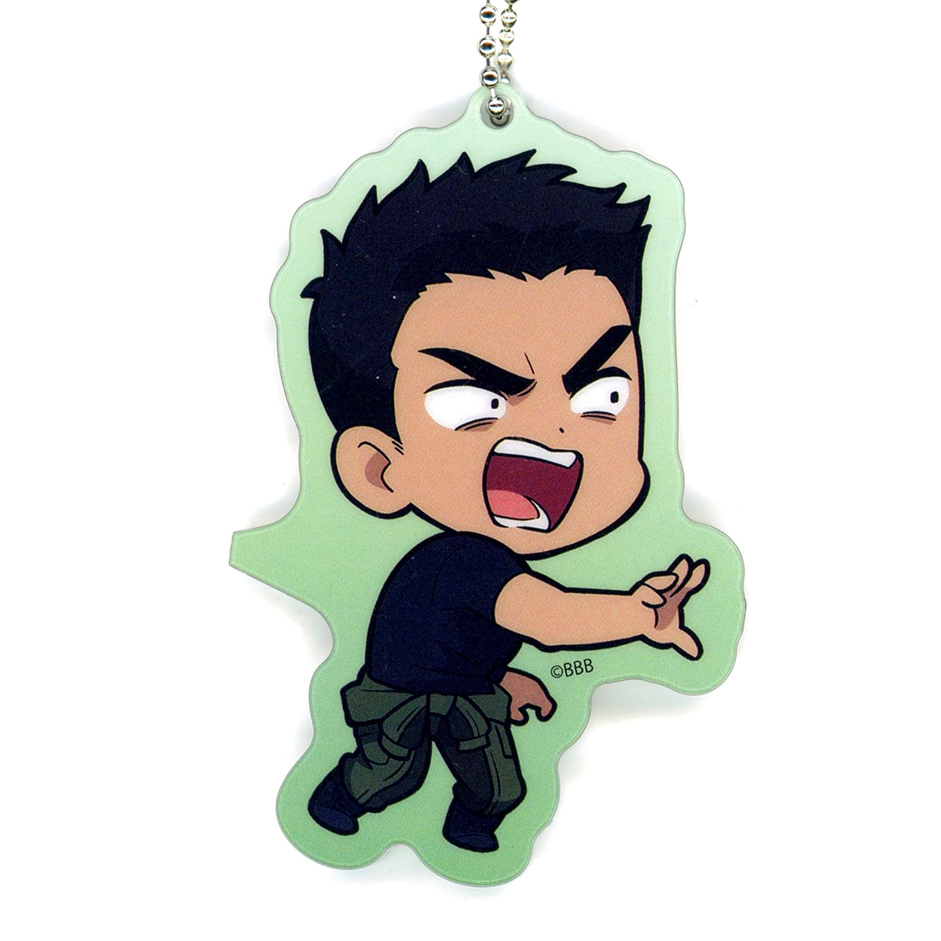 Isami Ao Shirt Brave Bang Bravern! Kuttsuku Acrylic Keychain Yuki Bakuhatsu Fes [USED]