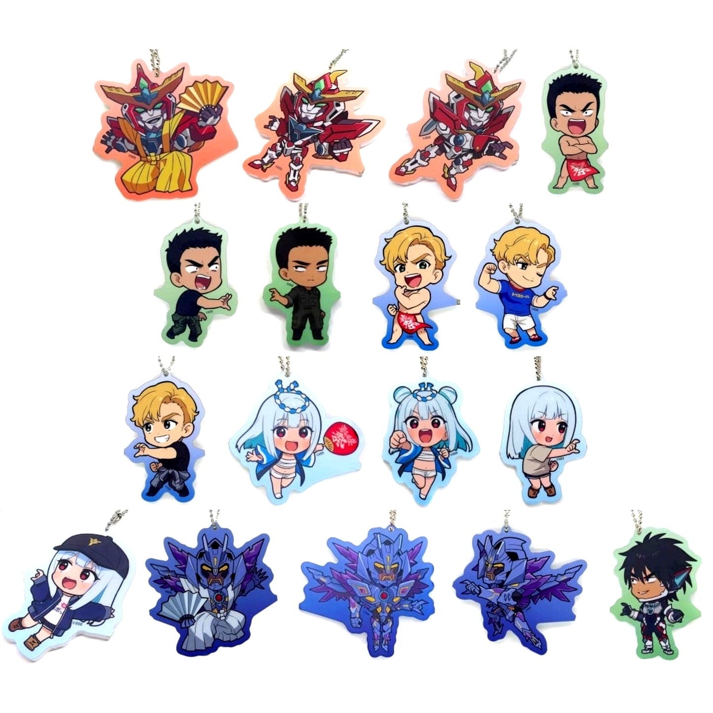 Set of 17 Group Brave Bang Bravern! Kuttsuku Acrylic Keychain Yuki Bakuhatsu Fes [USED]
