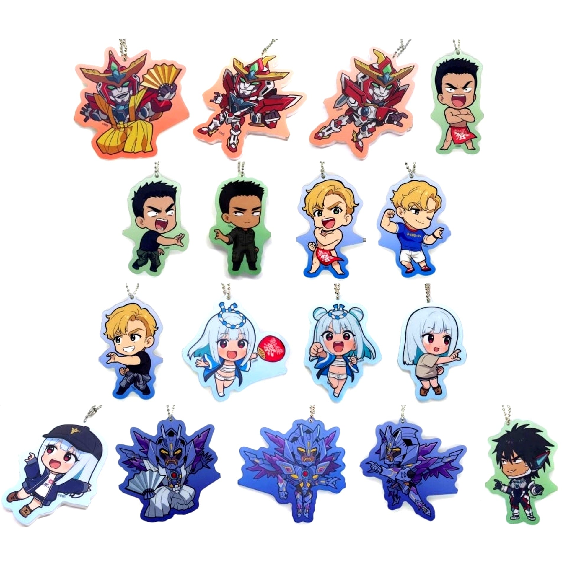 Set of 17 Group Brave Bang Bravern! Kuttsuku Acrylic Keychain Yuki Bakuhatsu Fes [USED]
