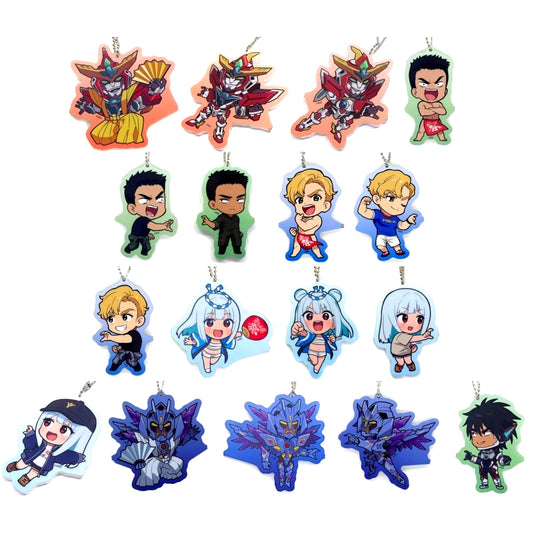 Set of 17 Group Brave Bang Bravern! Kuttsuku Acrylic Keychain Yuki Bakuhatsu Fes [USED]
