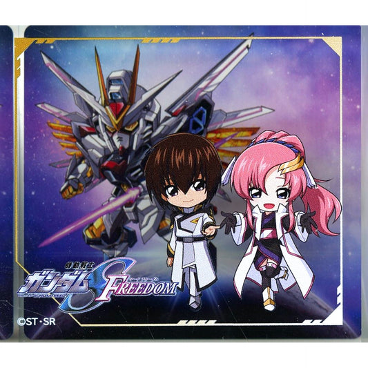Kira Yamato & Lacus Clyne & Mighty Strike Freedom Gundam Mobile Suit Gundam SEED FREEDOM Test mini Acrylic Block [USED]