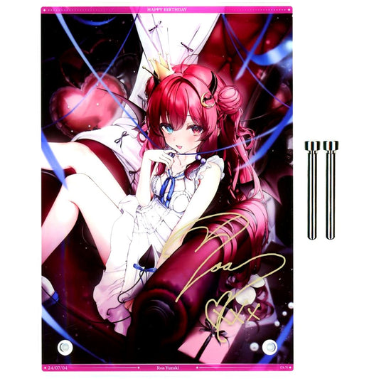Yuzuki Roa A5 Acrylic Panel Replica Autograph Virtual YouTuber Nijisanji Birthday 2024 Included Item [USED]