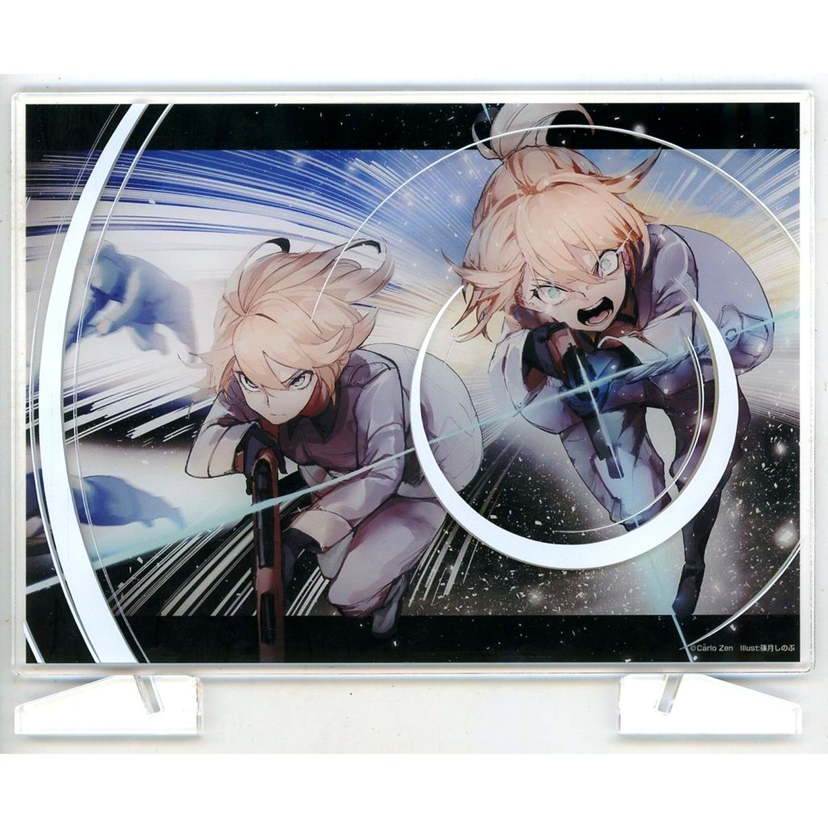 Shinobu Shinotsuki Illustration Acrylic Plate Bonus The Saga of Tanya the Evil Light Novel 14 Dum spiro/spero Vol. 2 Animate Exclusive Set [USED]