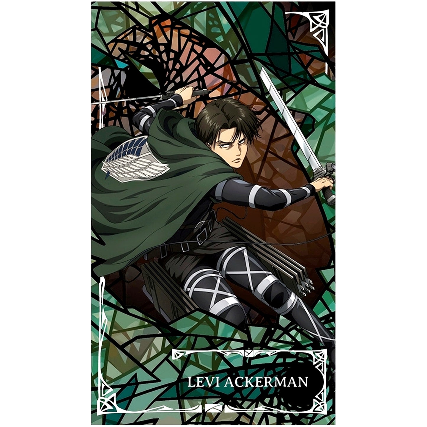 Levi A. AFORCE x DRAGON HORSE Attack on Titan Quicksand Acrylic Plate [USED]