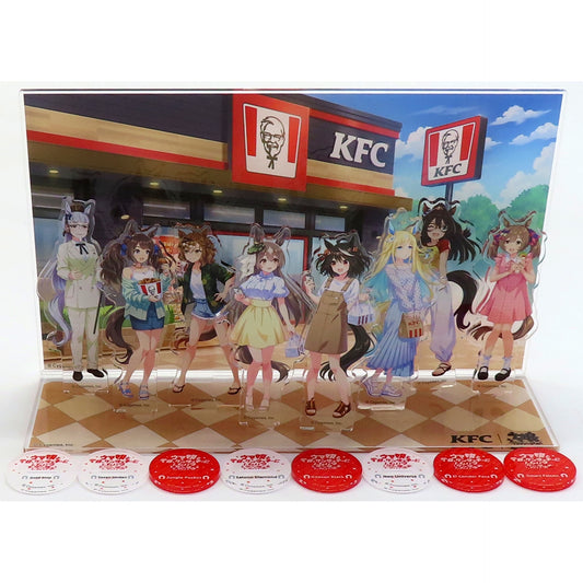 Group Illustration Acrylic Diorama Umamusume: Pretty Derby x Kentucky Fried Chicken How About KFC with Uma Musume Today Special Set Purchaser Exclusive Lottery Prize [USED]