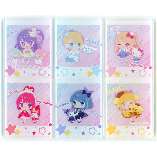 Set of 6 Oshi no Ko x Sanrio Characters Trading Acrylic Block [USED]