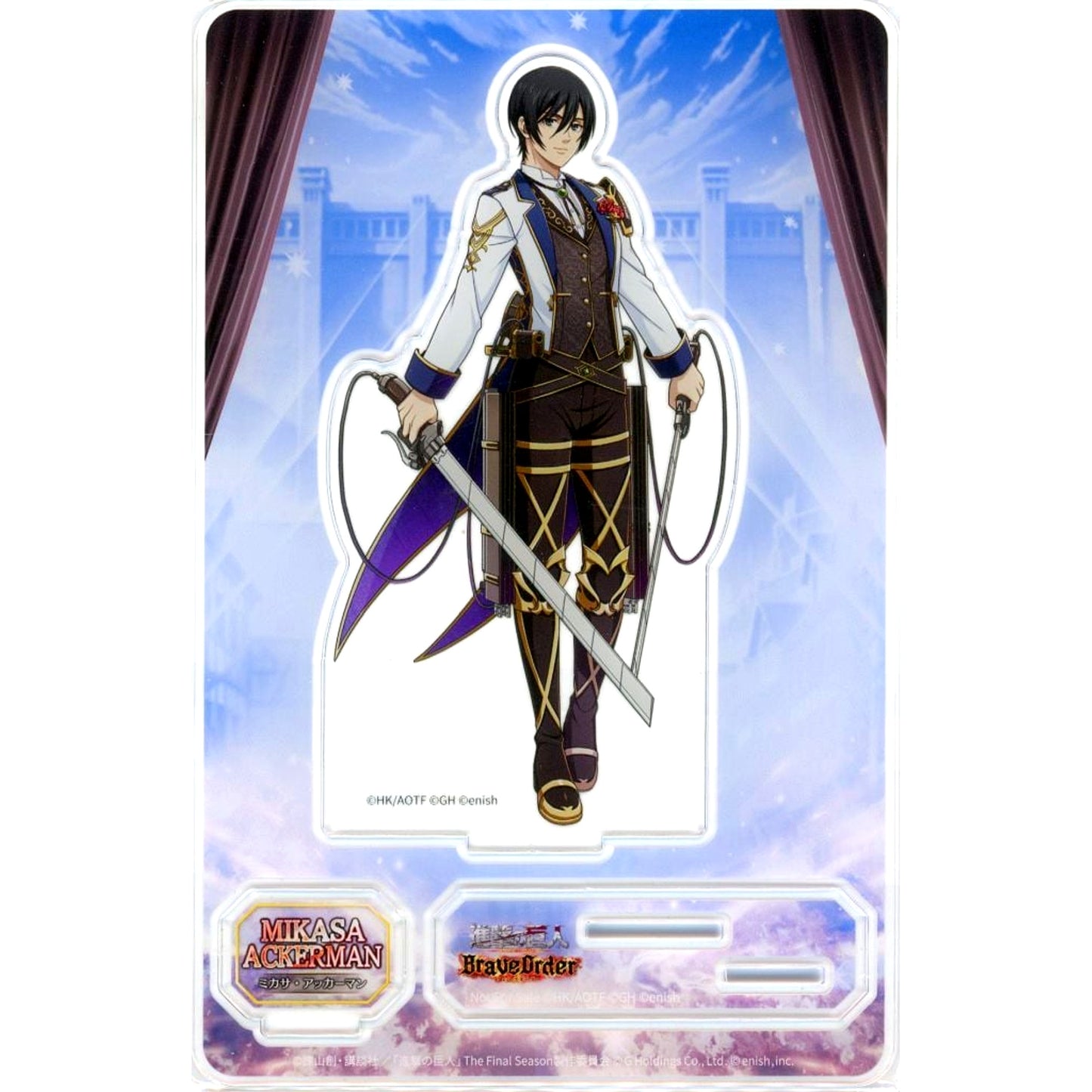 Mikasa Ackerman Attack on Titan Brave Order 2nd Anniversary Original Acrylic Stand Campaign Prize [USED]