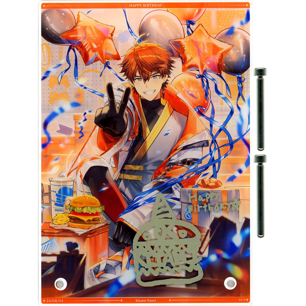 Yusei Kitami 3SKM A5 Acrylic Panel Replica Autograph Virtual YouTuber Nijisanji Birthday 2024 Bonus [USED]