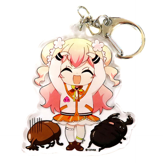 Momosuzu Nene Round Virtual YouTuber Hololive Trading Acrylic Keychain Nenechi no Gira Gira Fan Meeting x Kabuto Kuwagata Fureai no Mori in Odaiba 2024 [USED]