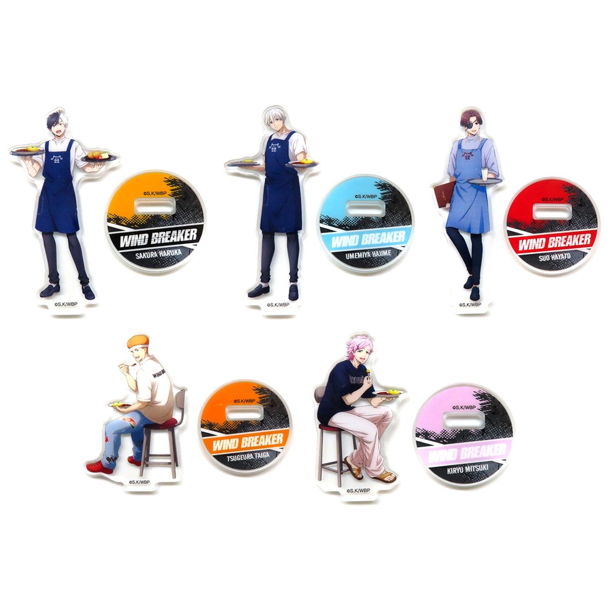 Set of 5 Wind Breaker Trading Mini Mini Acrylic Stand Collection 22Curry 2024 [USED]