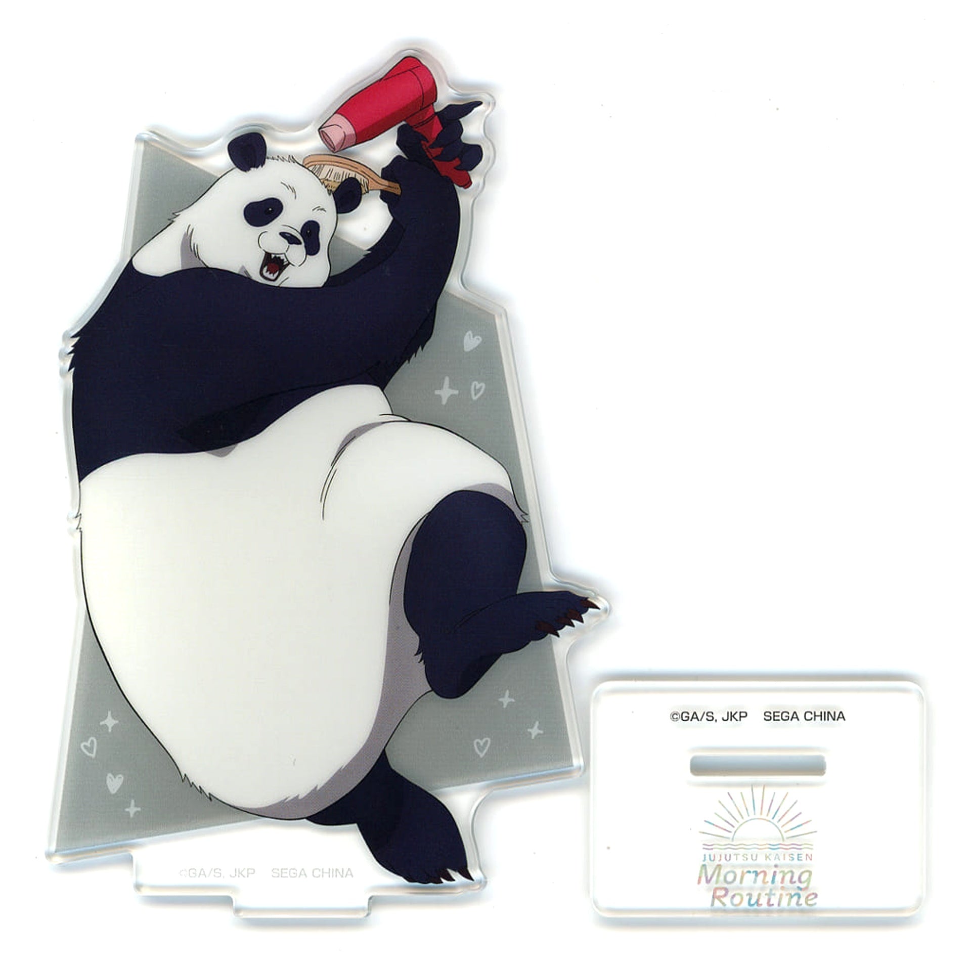 Sega Lucky Kuji Jujutsu Kaisen Morning Routine Panda Acrylic Stand Prize D Acrylic Stands [USED]