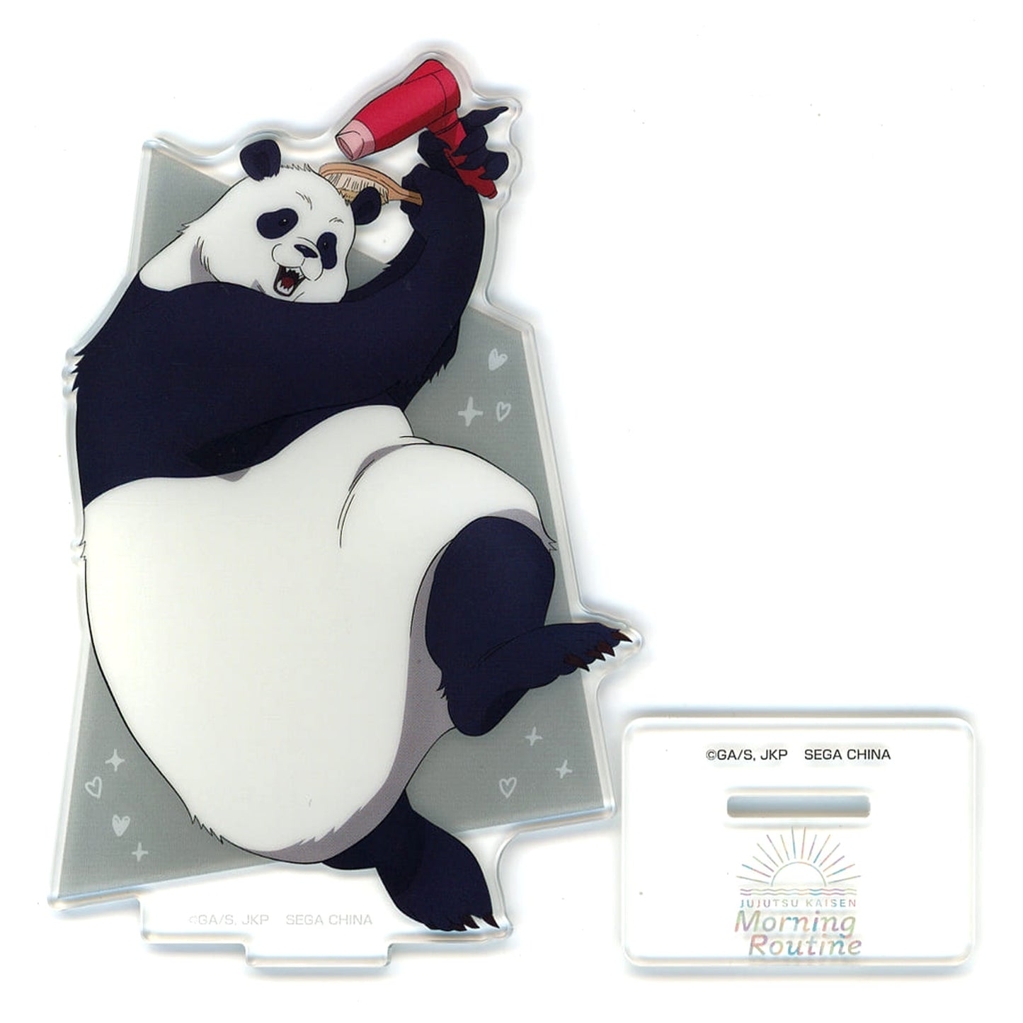 Sega Lucky Kuji Jujutsu Kaisen Morning Routine Panda Acrylic Stand Prize D Acrylic Stands [USED]