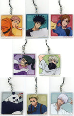Jujutsu Kaisen Megumi Fushiguro & Others All 8 Types Set Sega Lucky Kuji Morning Routine Acrylic Strap Prize E [USED]