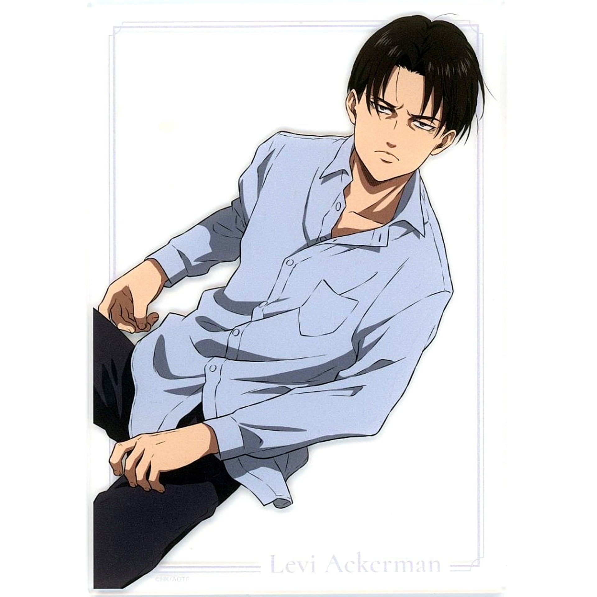 Levi Ackerman Attack on Titan Good Morning Series Acrylic Plate [USED]