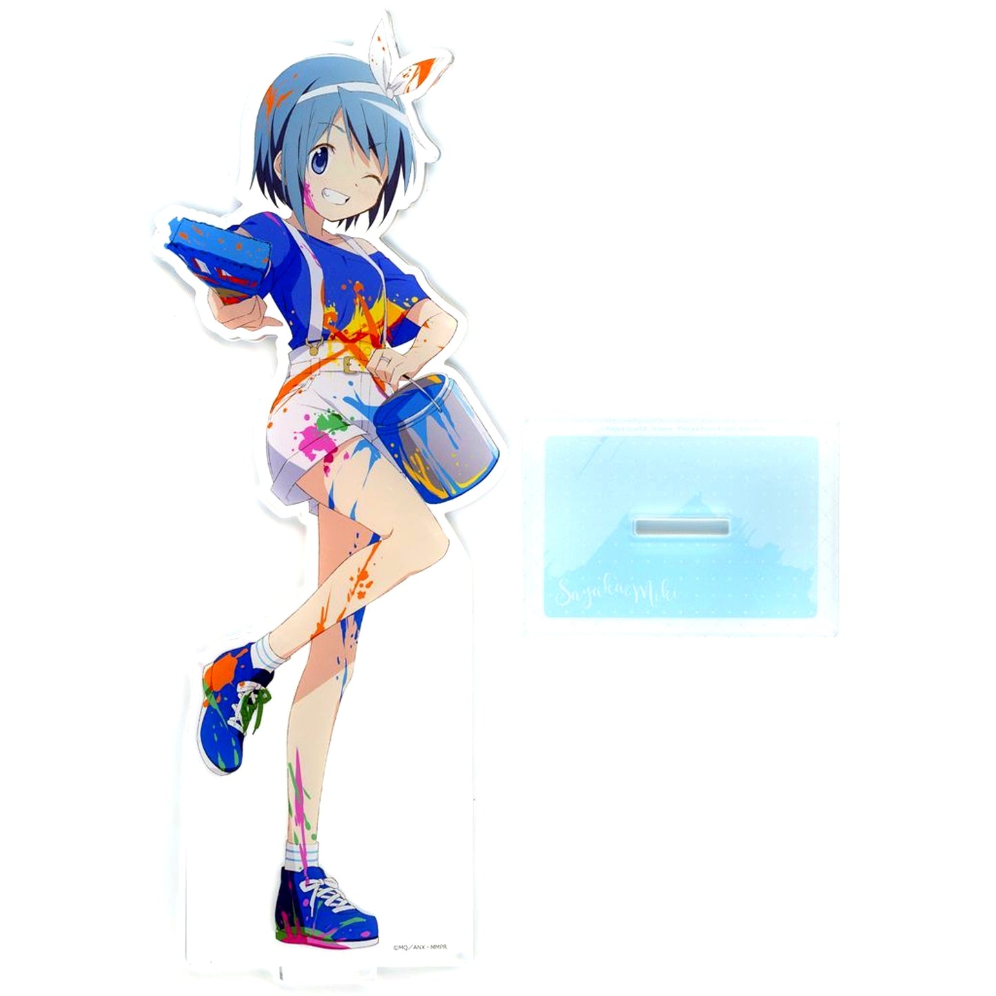 Sayaka Miki Paint Play Ver. Puella Magi Madoka Magica the Movie Rebellion Illustration Oversized Acrylic Stand in Animega x Sofmap Fair [USED]