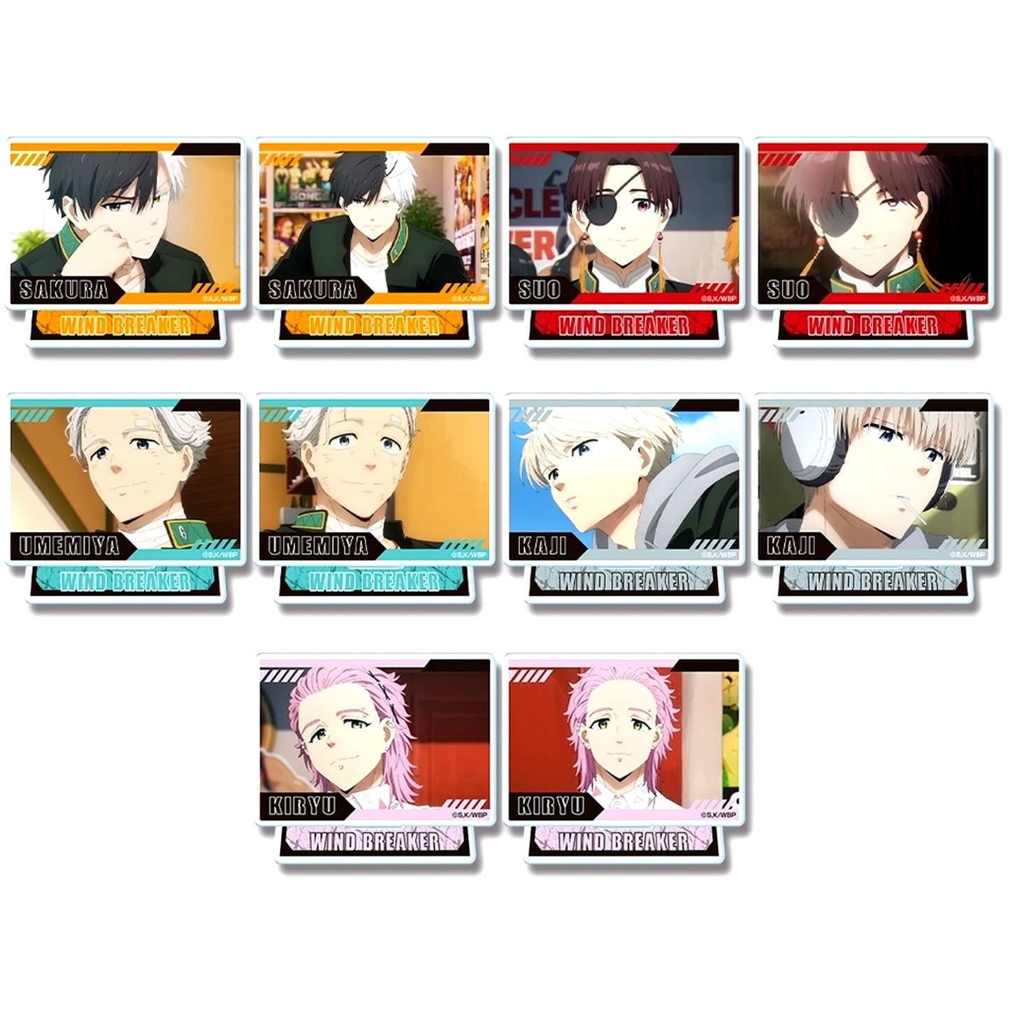 Set of 10 WIND BREAKER Trading Acrylic Stand [USED]