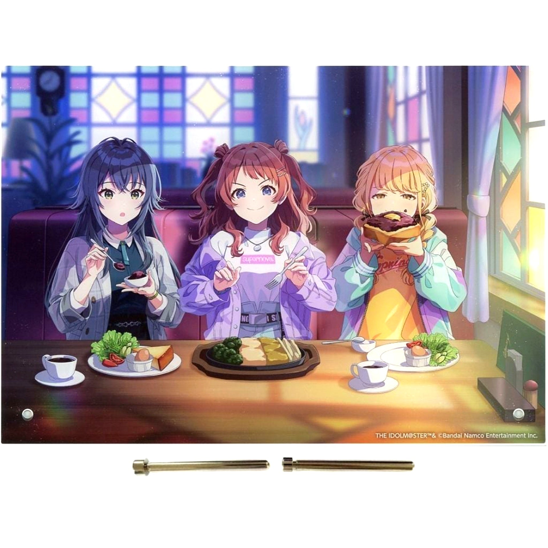 Saki Hanami & Temari Tsukimura & Kotone Fujita Gakuen Idolmaster DEBUT LIVE Hatsu TOUR -Hatsukoe Kouen- Commemorative Official Acrylic Panel [USED]