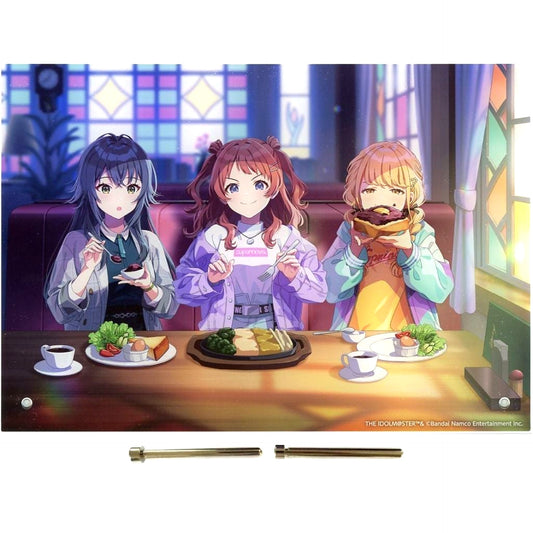 Saki Hanami & Temari Tsukimura & Kotone Fujita Gakuen Idolmaster DEBUT LIVE Hatsu TOUR -Hatsukoe Kouen- Commemorative Official Acrylic Panel [USED]