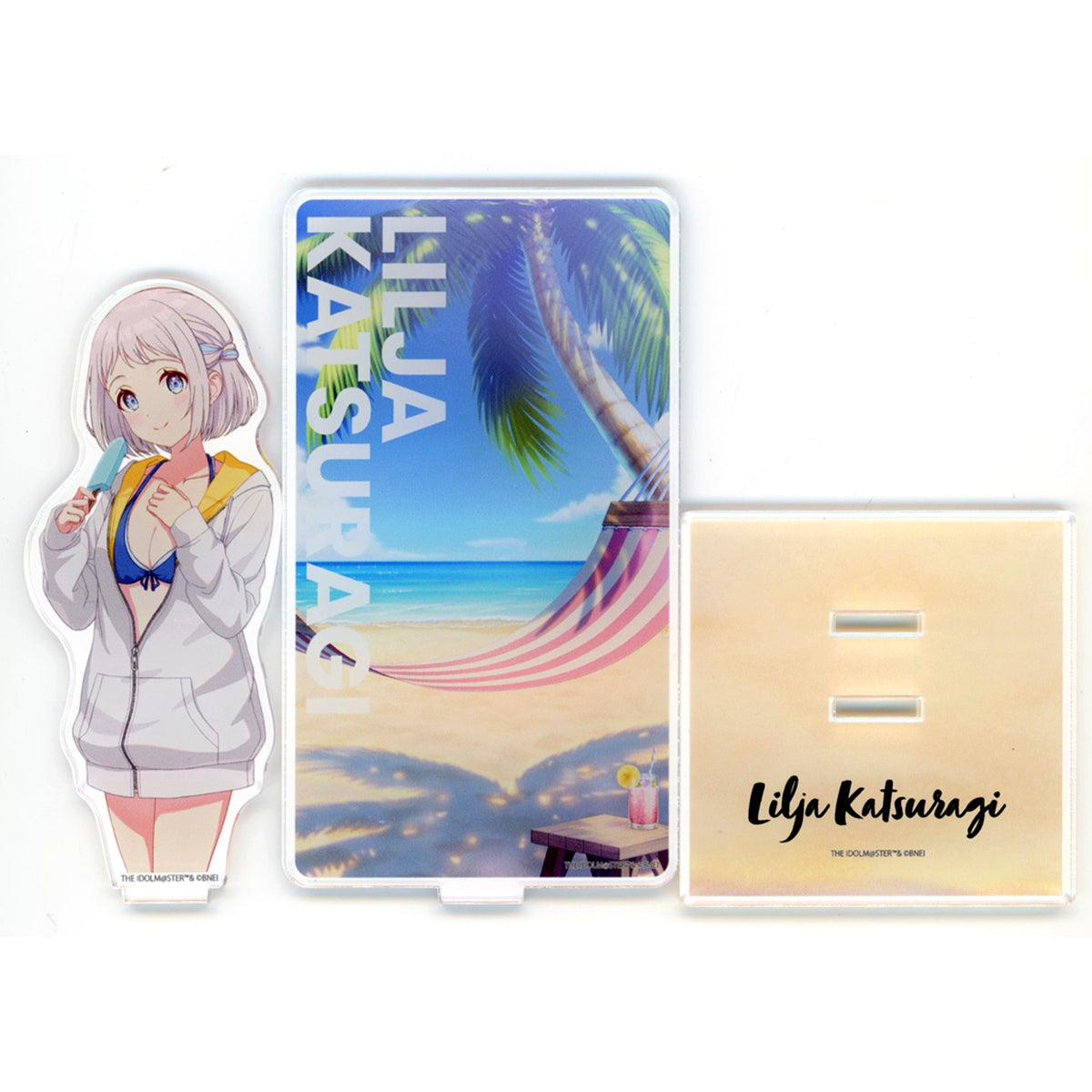 Lilja Katsuragi Gakuen Idolmaster Kimi to Semi Blue Official 2-Layer Acrylic Stand [USED]