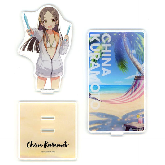 China Kuramoto Official 2-Layer Acrylic Stand Kimi to Semi-Blue Gakuen iDOLM@STER [USED]