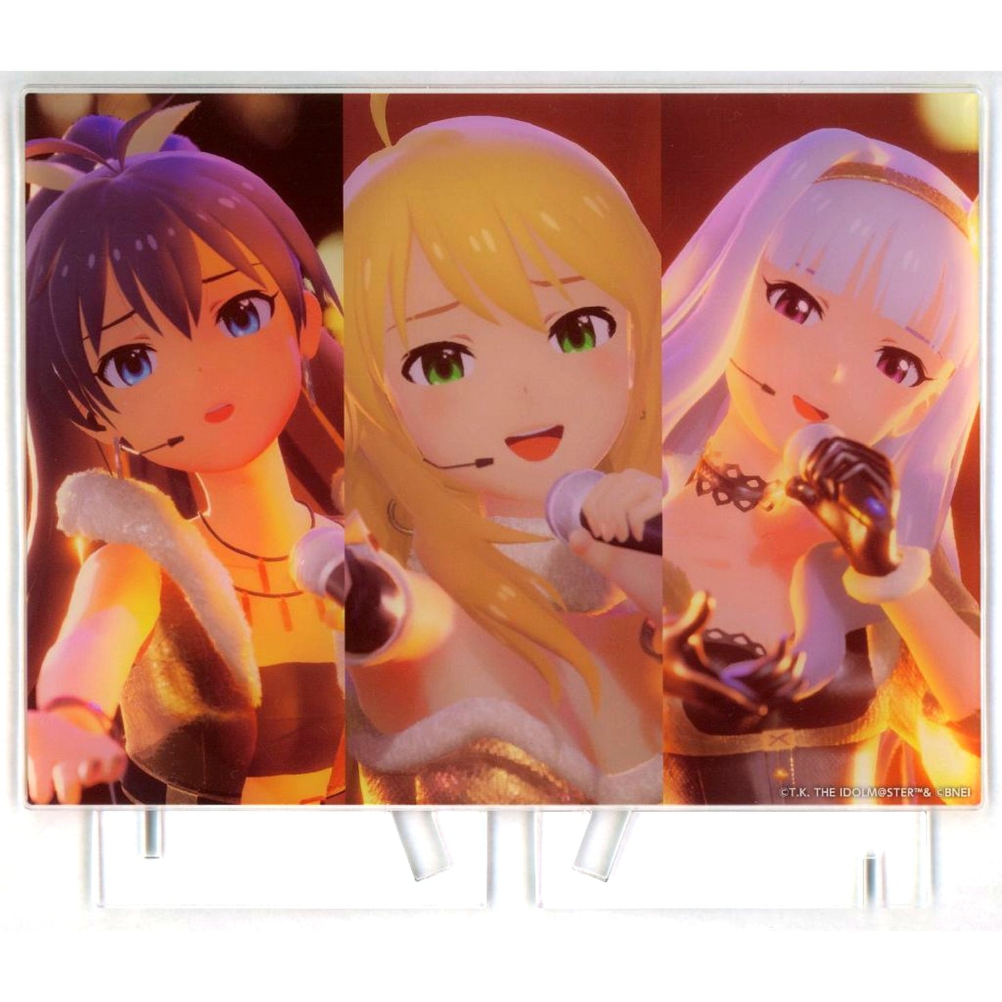 Miki Hoshii & Takane Shijou & Hibiki Ganaha The Idolmaster Official Acrylic Panel re:flame KisS [USED]