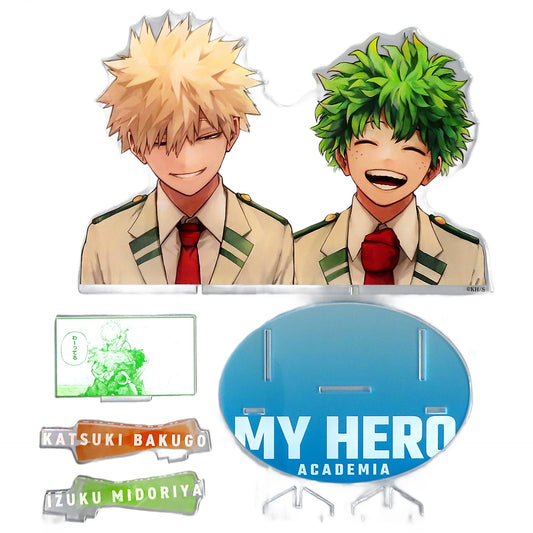 My Hero Academia Izuku Midoriya Katsuki Bakugo Acrylic GIGA Figure Jump Characters Store Limited Acrylic Stands [USED]