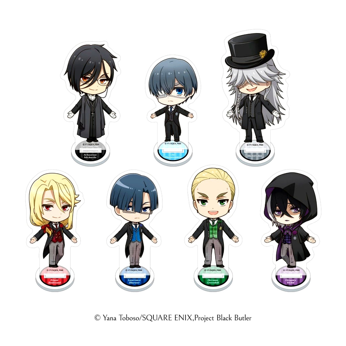 Set of 7 Black Butler: Public School Arc Holding Hands Acrylic Stand [USED]