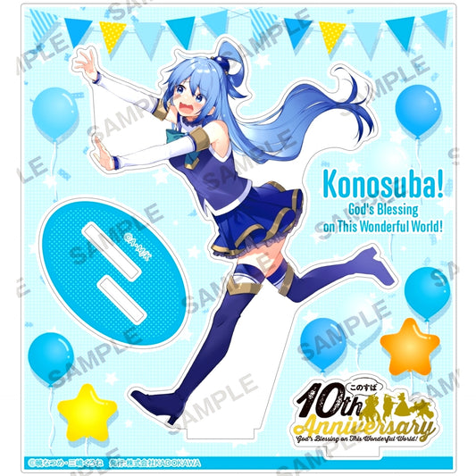Aqua 10th Anniv Final Fair KonoSuba Acrylic Stand [USED]