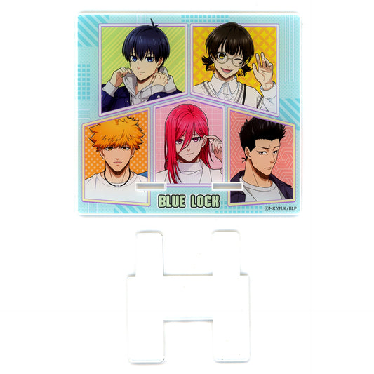 Isagi Bachira Kunigami Chigiri and Barou A Illustration Acrylic Multi Stand Blue Lock in Tokyo Tower [USED]