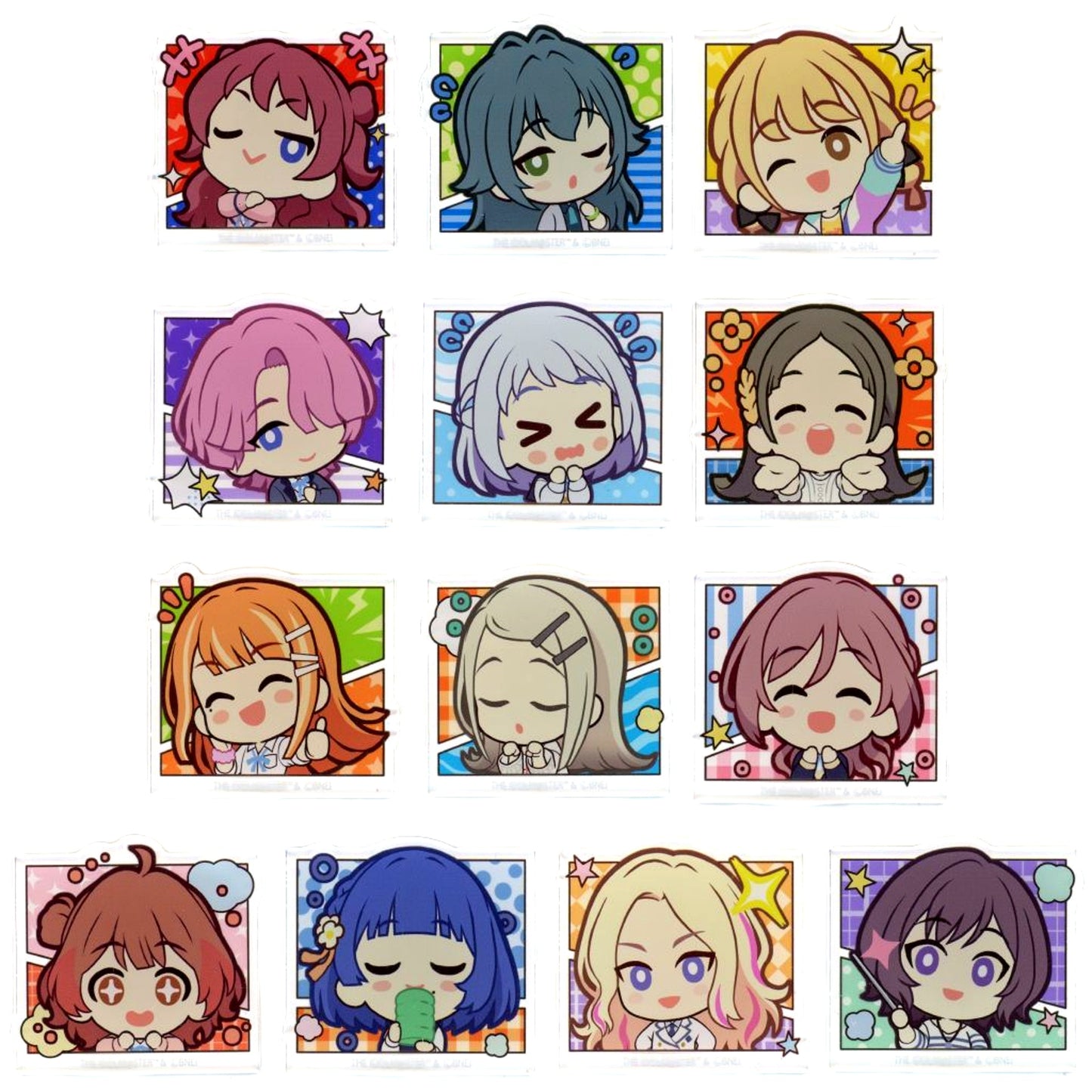 Set of 13 Gakuen Idolmaster Trading Block Figure Bakudan Yaki Ikebukuro POP UP [USED]