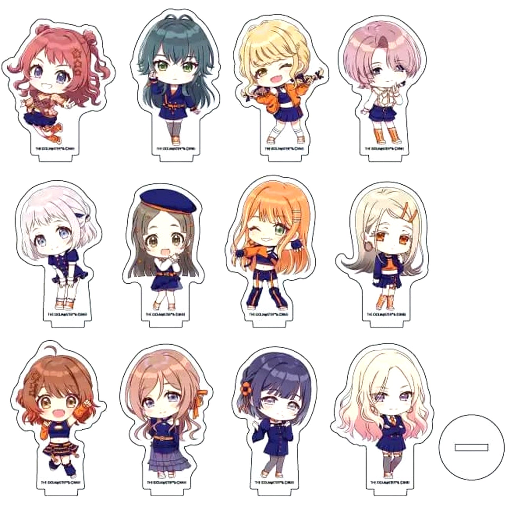 Set of 12 Gakuen Idolmaster Gamers Fair Acrylic Petite Stand Similar Look Outfit Ver. Mini [USED]