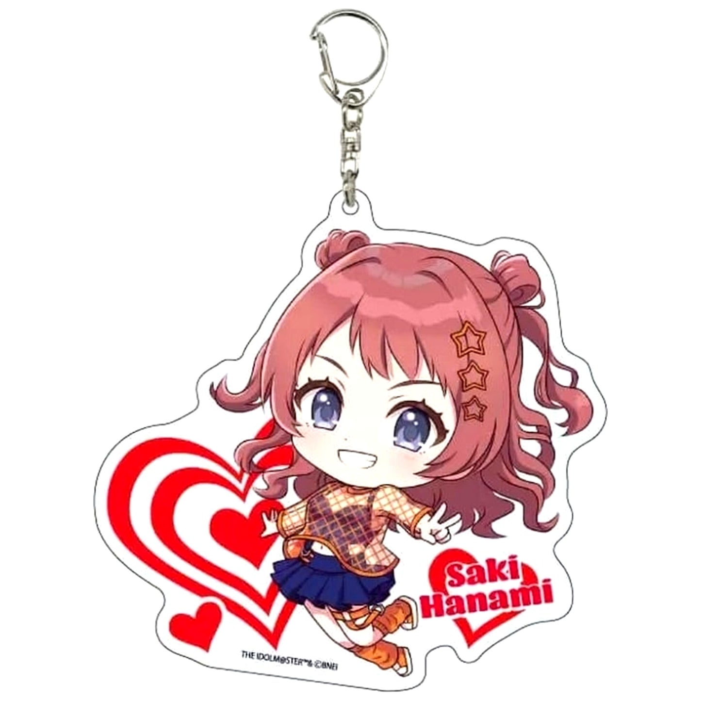 Saki Hanami Gakuen Idolmaster Big Acrylic Keychain Similar Look Costume ver. Chibi Character Illustration Goods Fair in Gamers [USED]