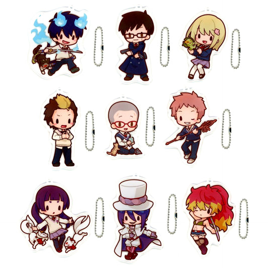Set of 9 Blue Exorcist Shimane Illuminati Saga Fuwapuchi Acrylic Keychain [USED]
