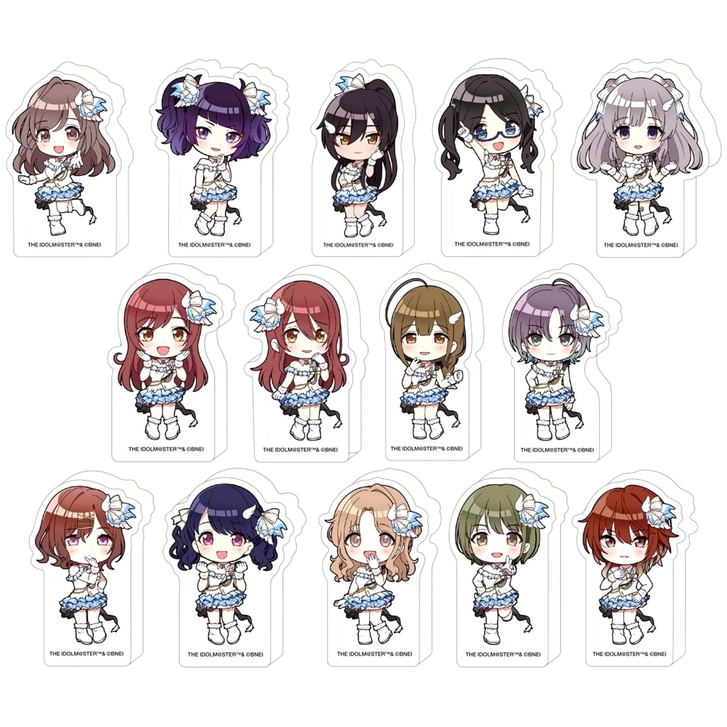 Set of 14 THE IDOLM@STER SHINY COLORS Ijigen Fes Korotto Acrylic Figure Collection A [USED]