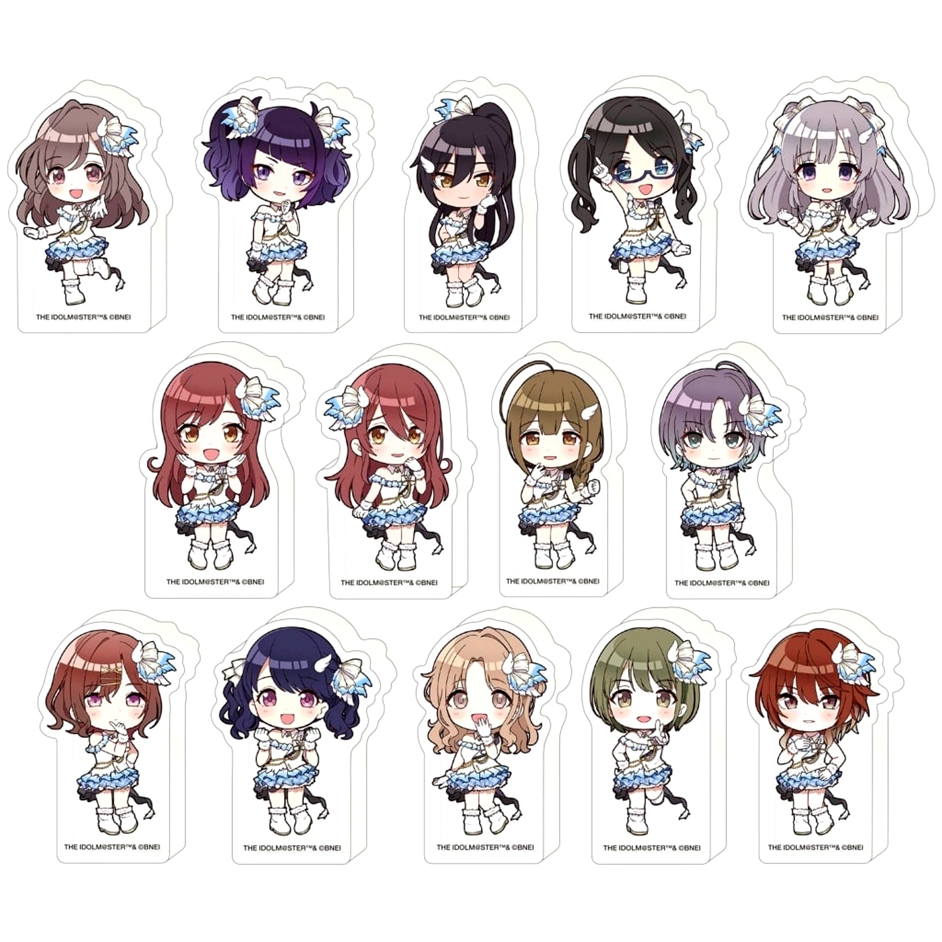 Set of 14 THE IDOLM@STER SHINY COLORS Ijigen Fes Korotto Acrylic Figure Collection A [USED]
