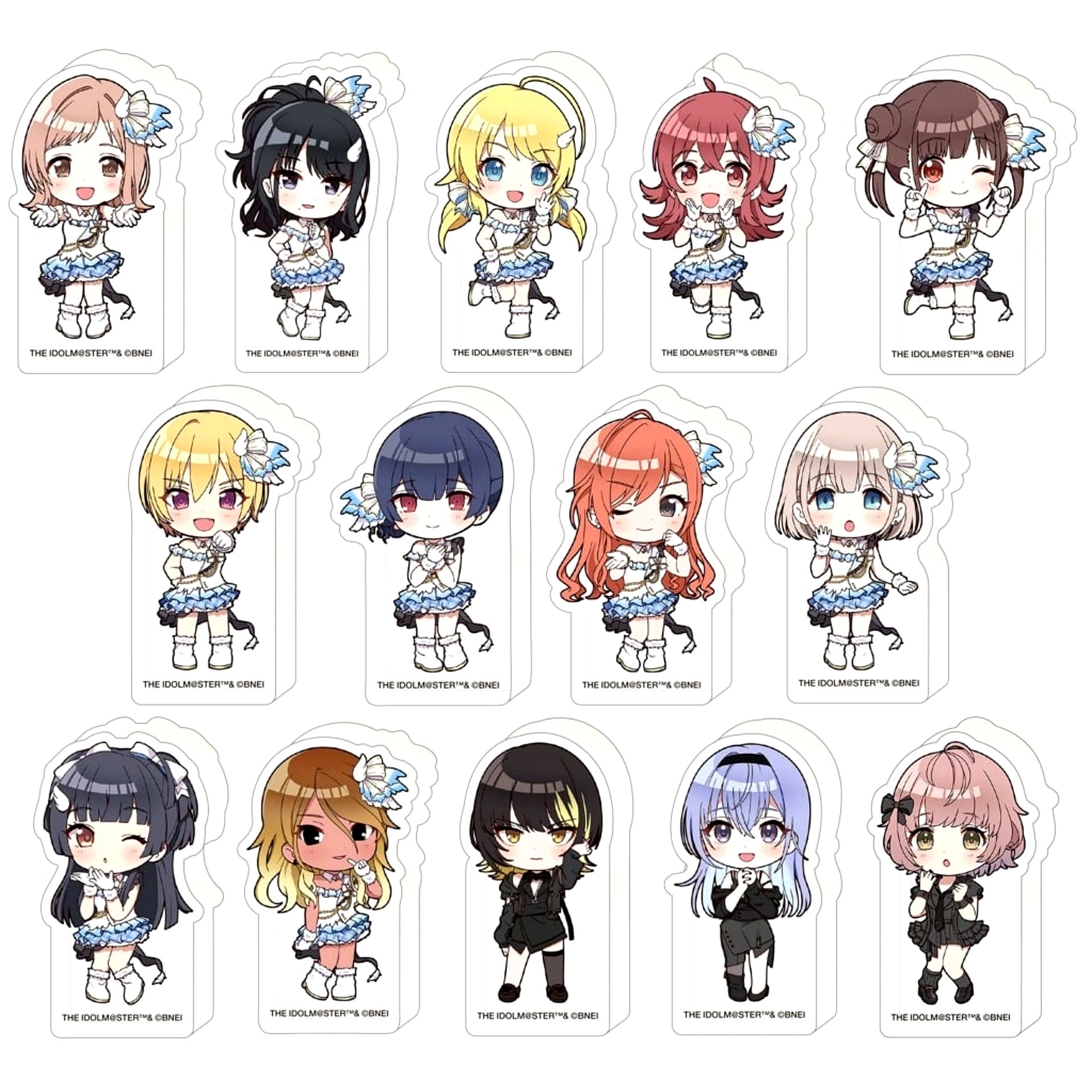 Set of 14 The Idolmaster Shiny Colors Ijigen Fes Korotto Acrylic Figure Collection B [USED]