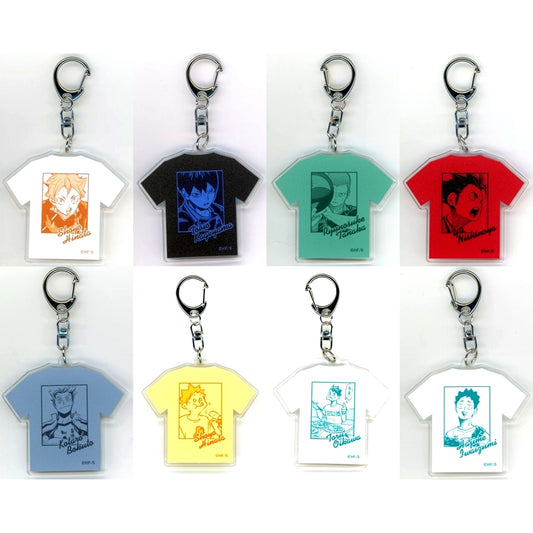 Set of 8 Haikyu!! T-Shirt Keychain Collection Vol.1 [USED]