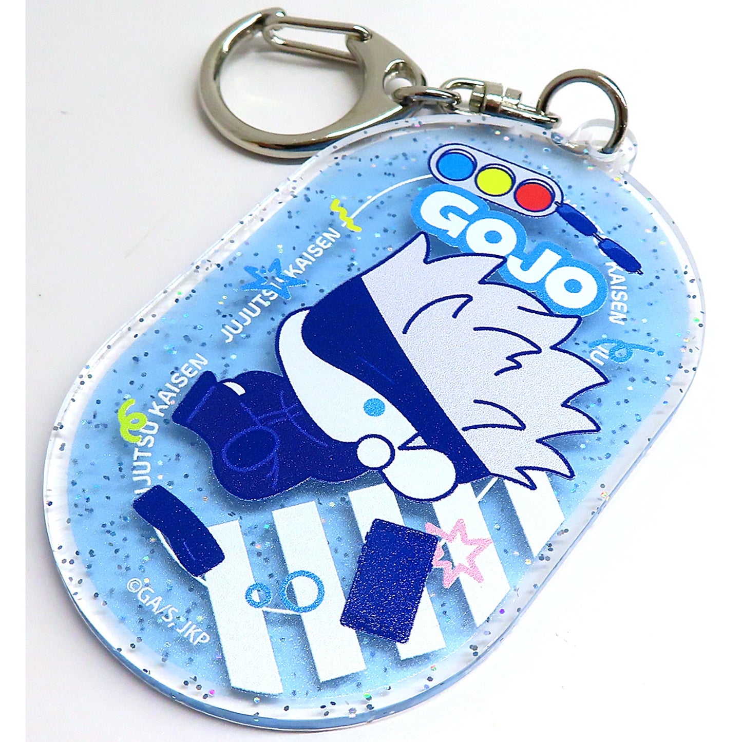 Satoru Gojo Jujutsu Kaisen Glitter Acrylic Keychain Puni Cute [USED]