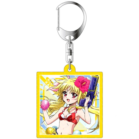 Fate T. Harlaown Water Survival Game Ver. Magical Girl Lyrical Nanoha Series Hologram Acrylic Keychain [USED]