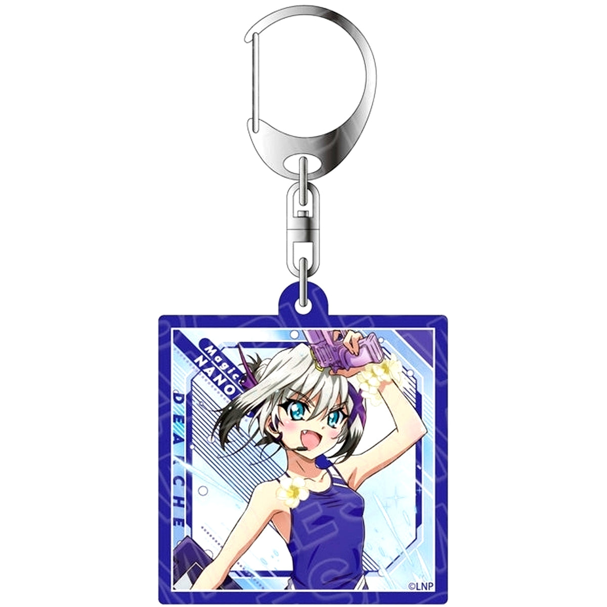 Dearche Water Survival Game Ver. Magical Girl Lyrical Nanoha Series Hologram Acrylic Keychain [USED]