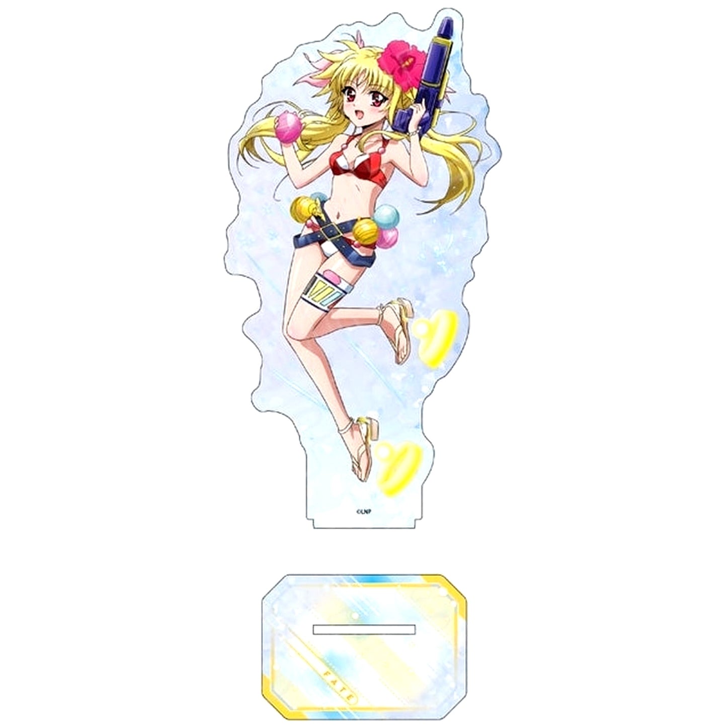 Fate T. Harlaown Water Survival Game Ver. Hologram Big Acrylic Stand Magical Girl Lyrical Nanoha Series [USED]