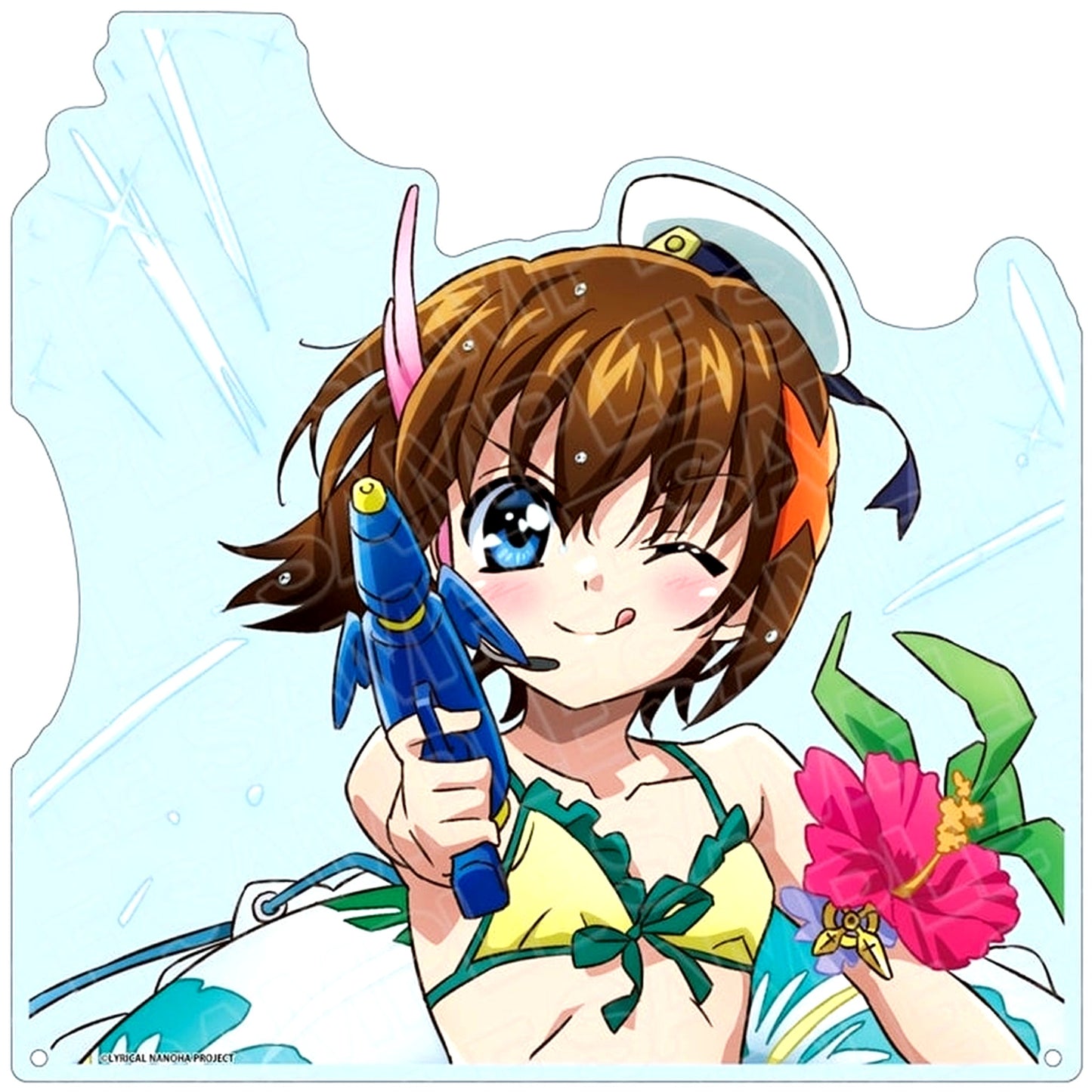 Hayate Yagami Extra Large Die-cut Acrylic Board Water Survival Game Ver. Magical Girl Lyrical Nanoha Series [USED]