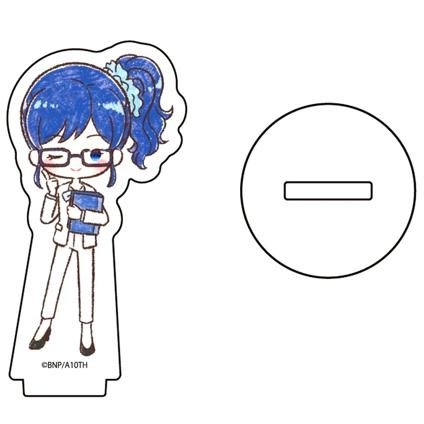 Aoi Kiriya 05. Office Girl Ver. Aikatsu! Acrylic Petit Stand GraffArt Illustration [USED]