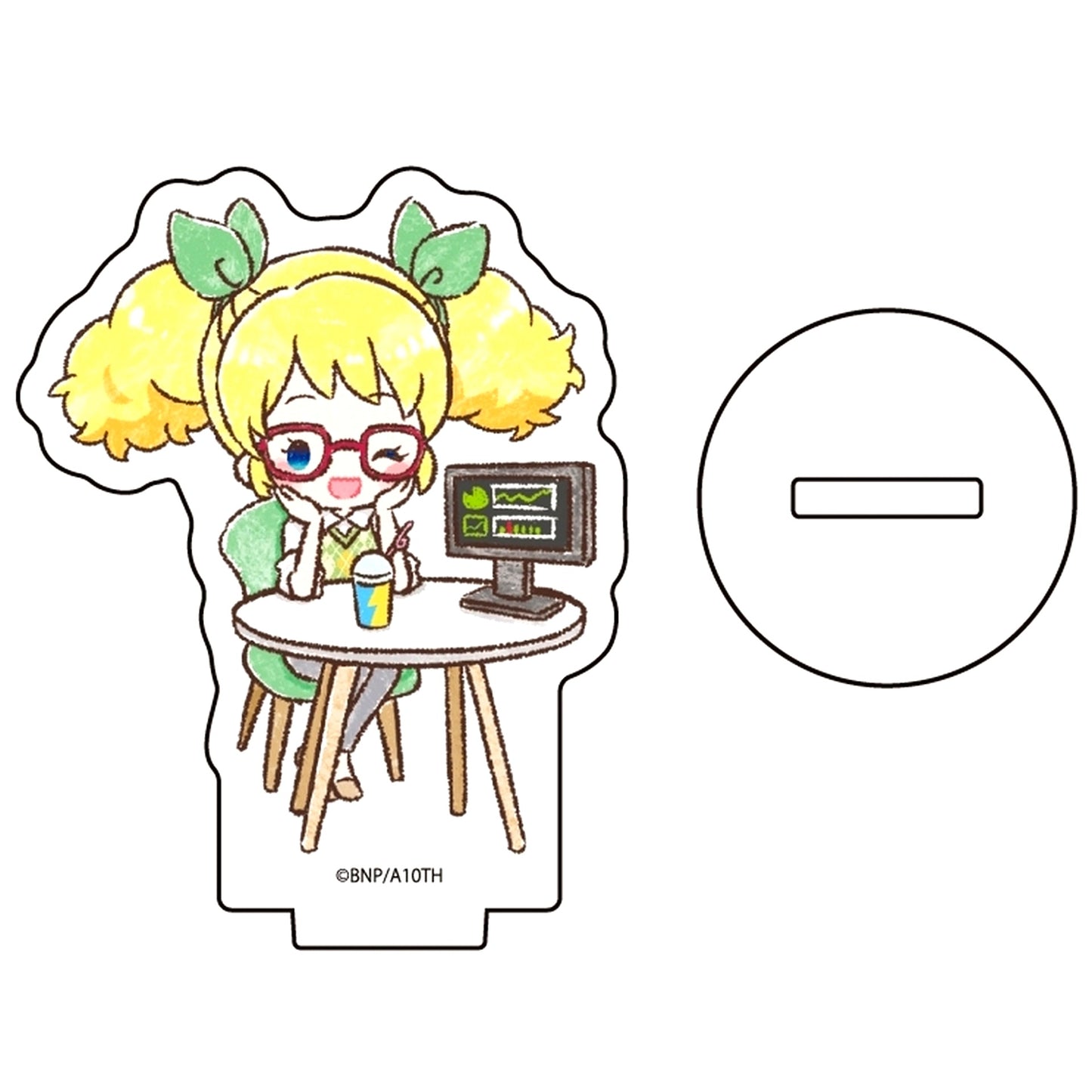 Kii Saegusa 06. Office Girl Ver. Aikatsu! Acrylic Petit Stand GraffArt Illustration [USED]