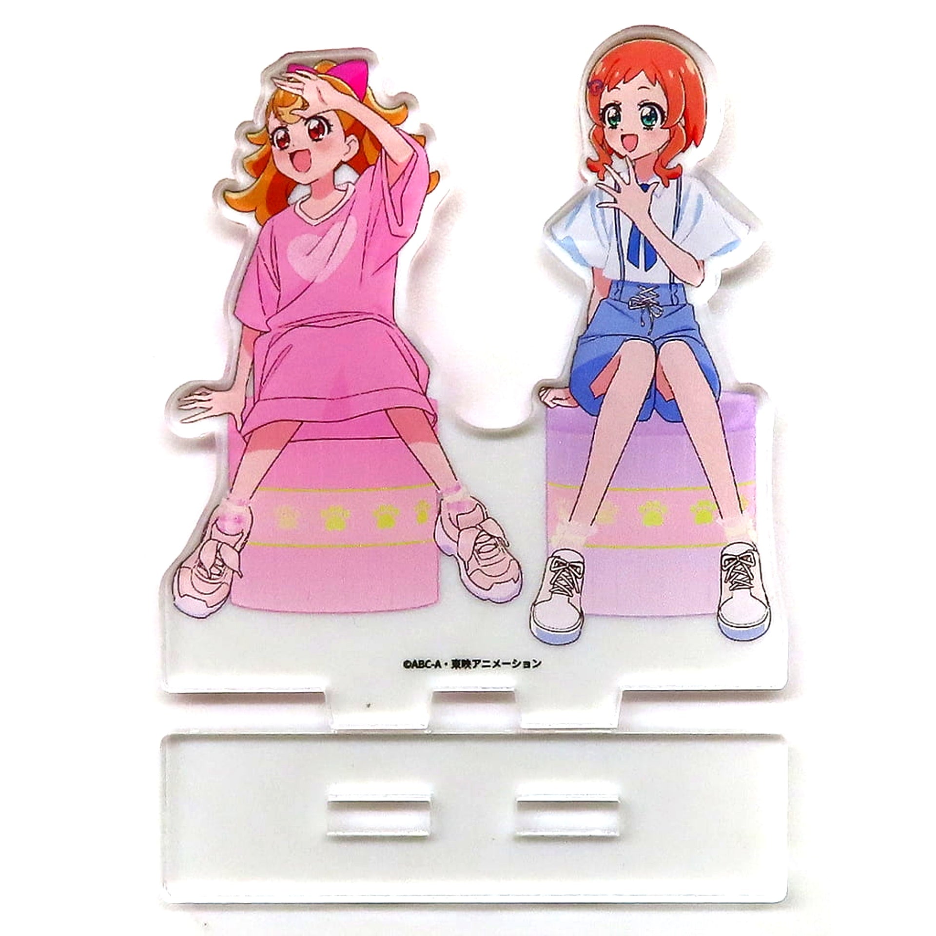 Komugi Inukai and Iroha Inukai Wonderful Precure Acrylic Stand CD Vocal Album We are Wonderful Seven Net Bonus [USED]